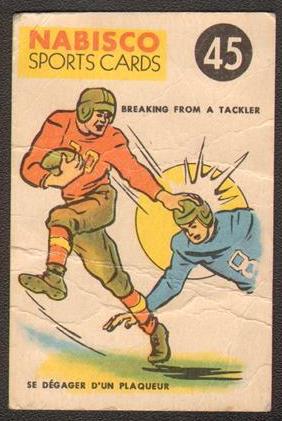 1955-56 Nabisco Sports Cards 45 Breaking from a Tackler